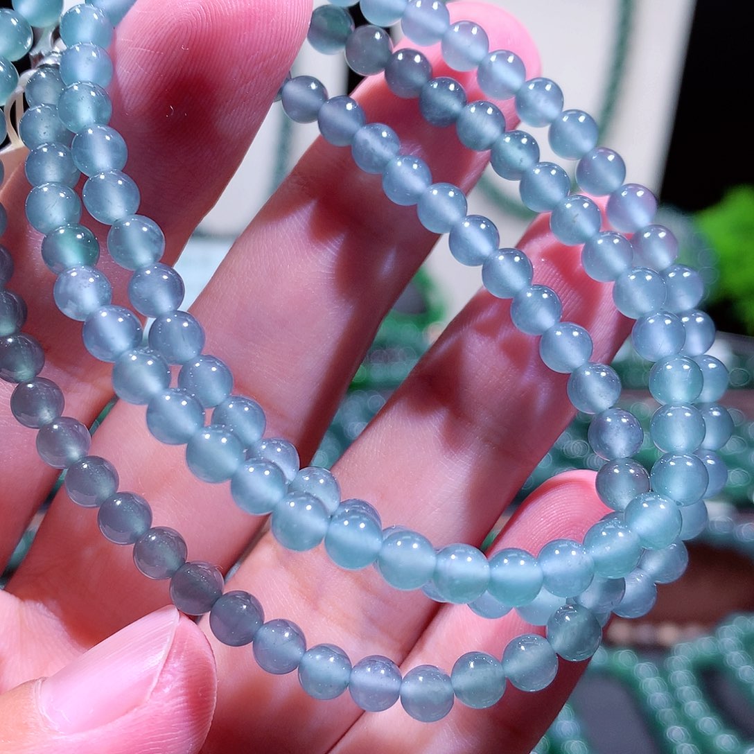 翡翠未镶嵌手链天然a货翡翠项链4.8