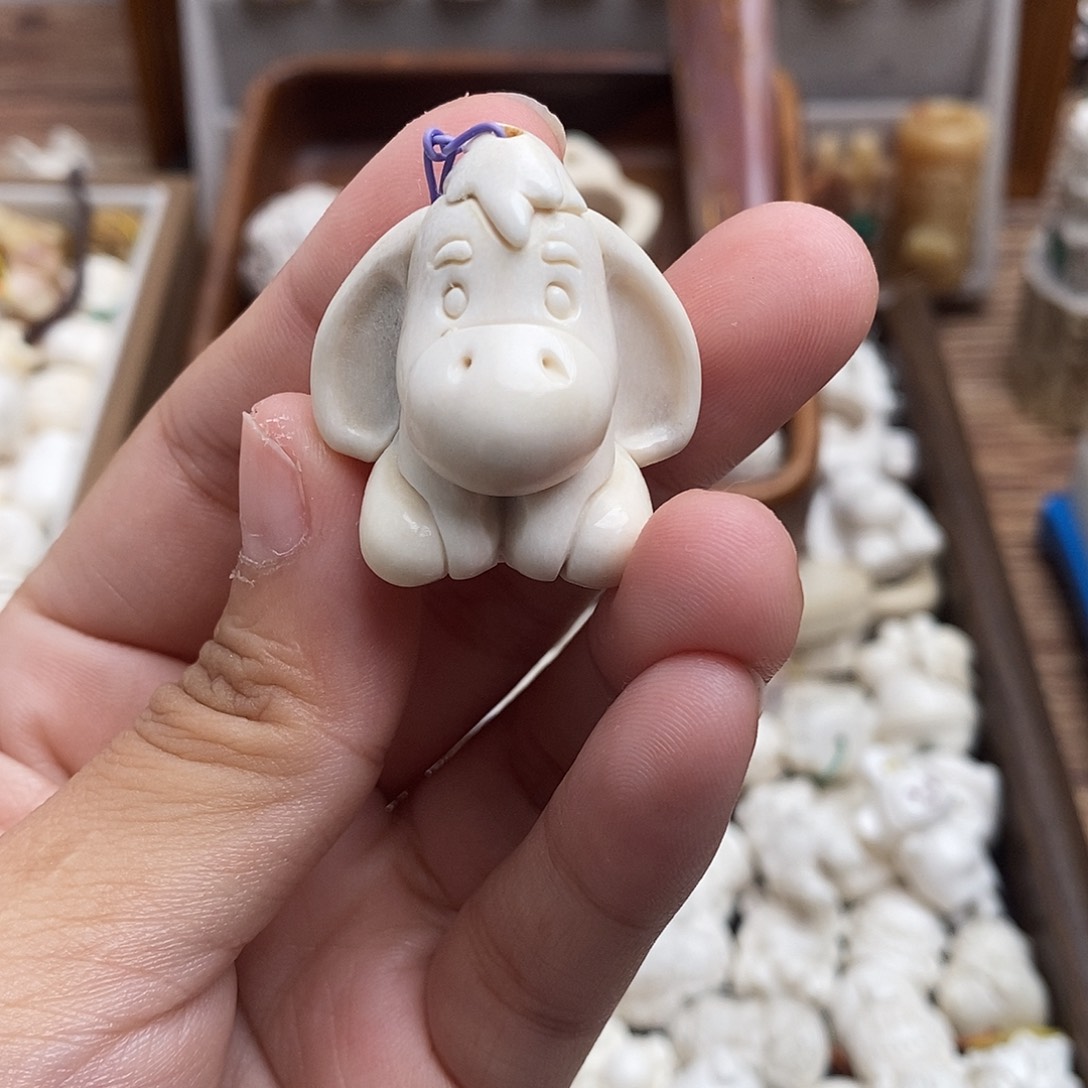 鹿骨把件c8小驴鹿角