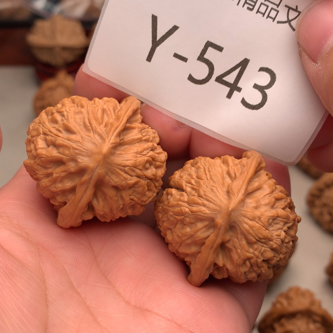 文玩核桃把件38金牛………….