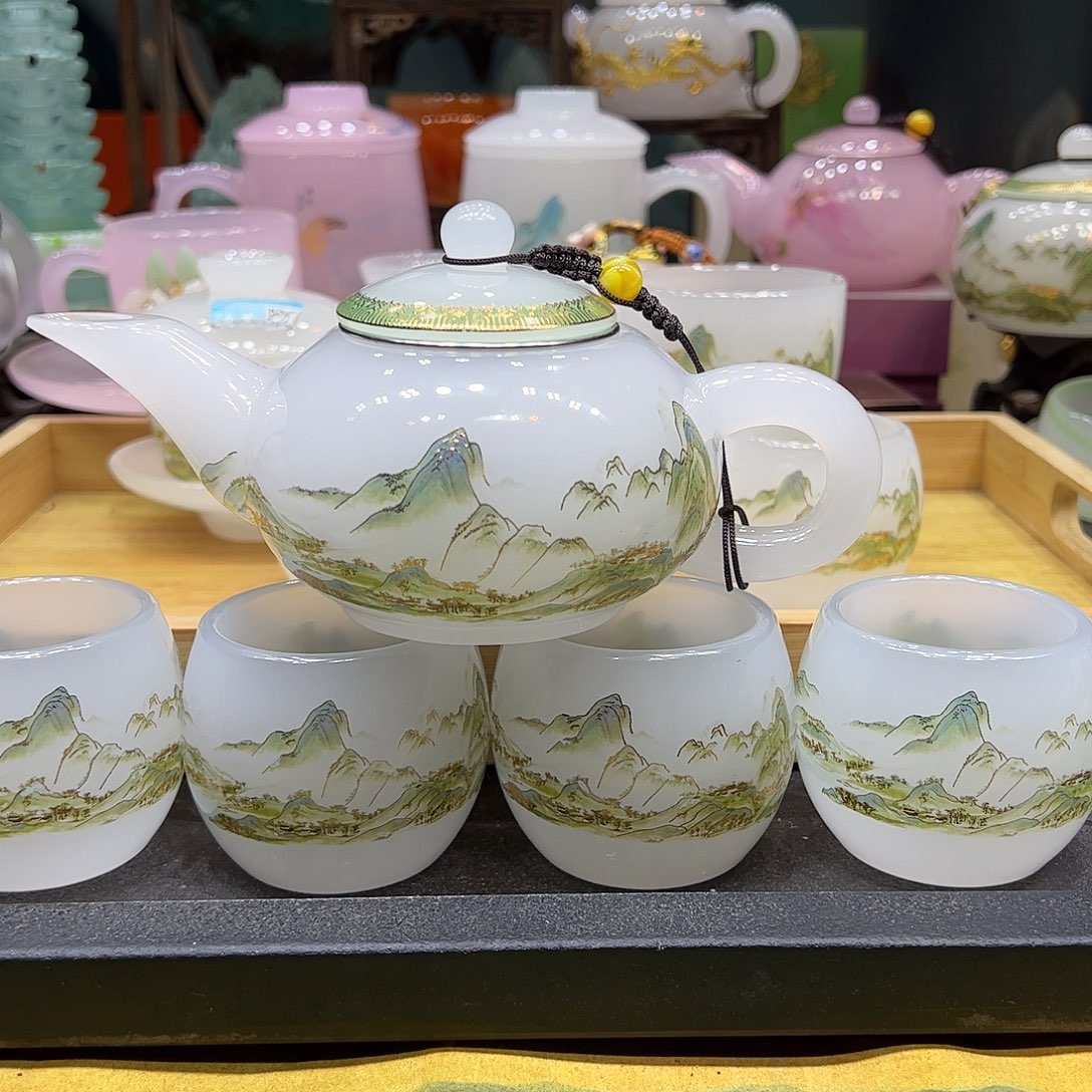 曉不带礼盒千里江山一壶四杯