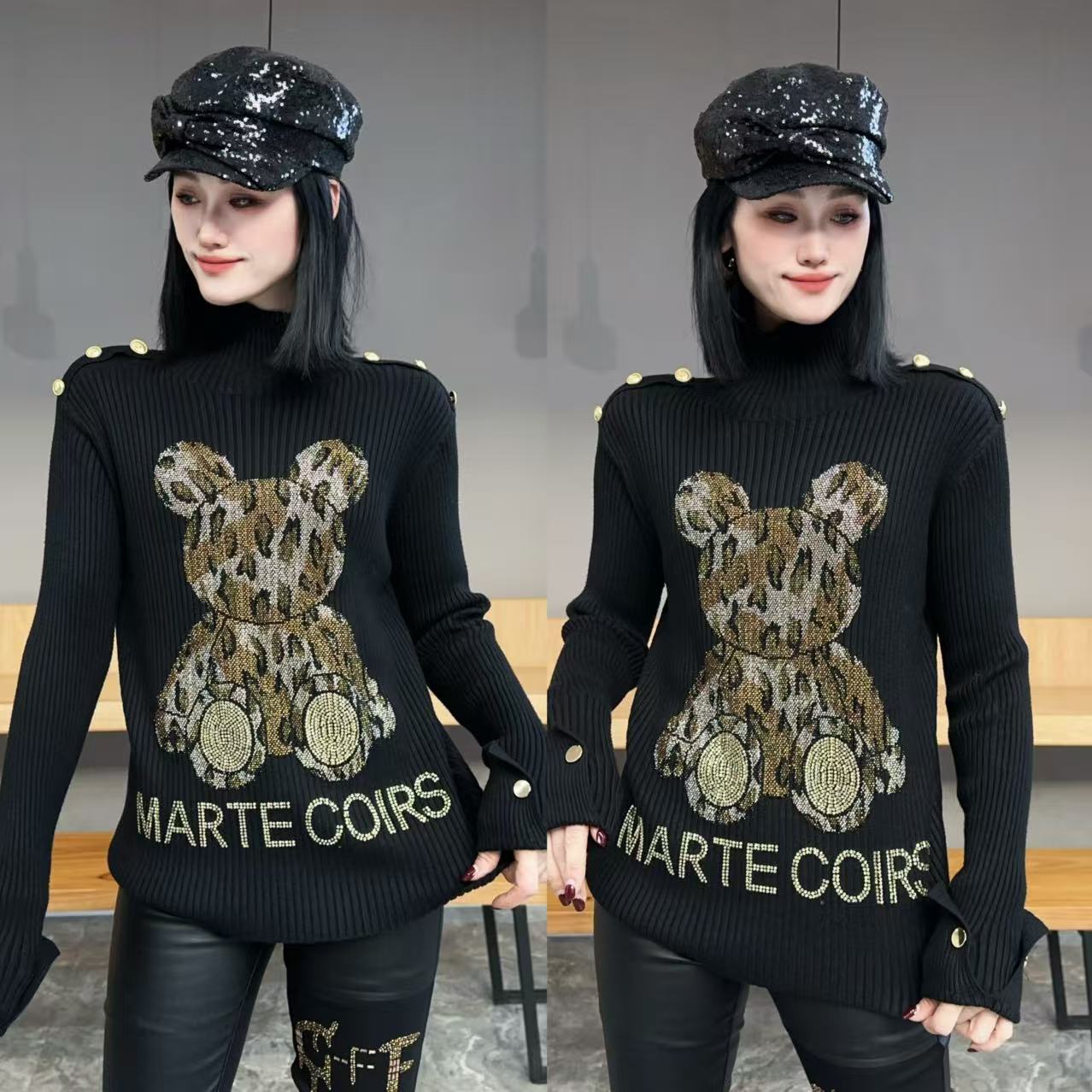  【YJ·原创】2025冬季新款宽松百搭高弹显瘦加厚保暖毛衣女  YY3829