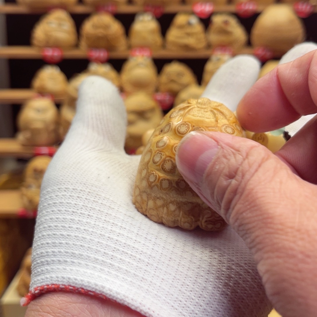 竹竹根雕知足常乐手把件