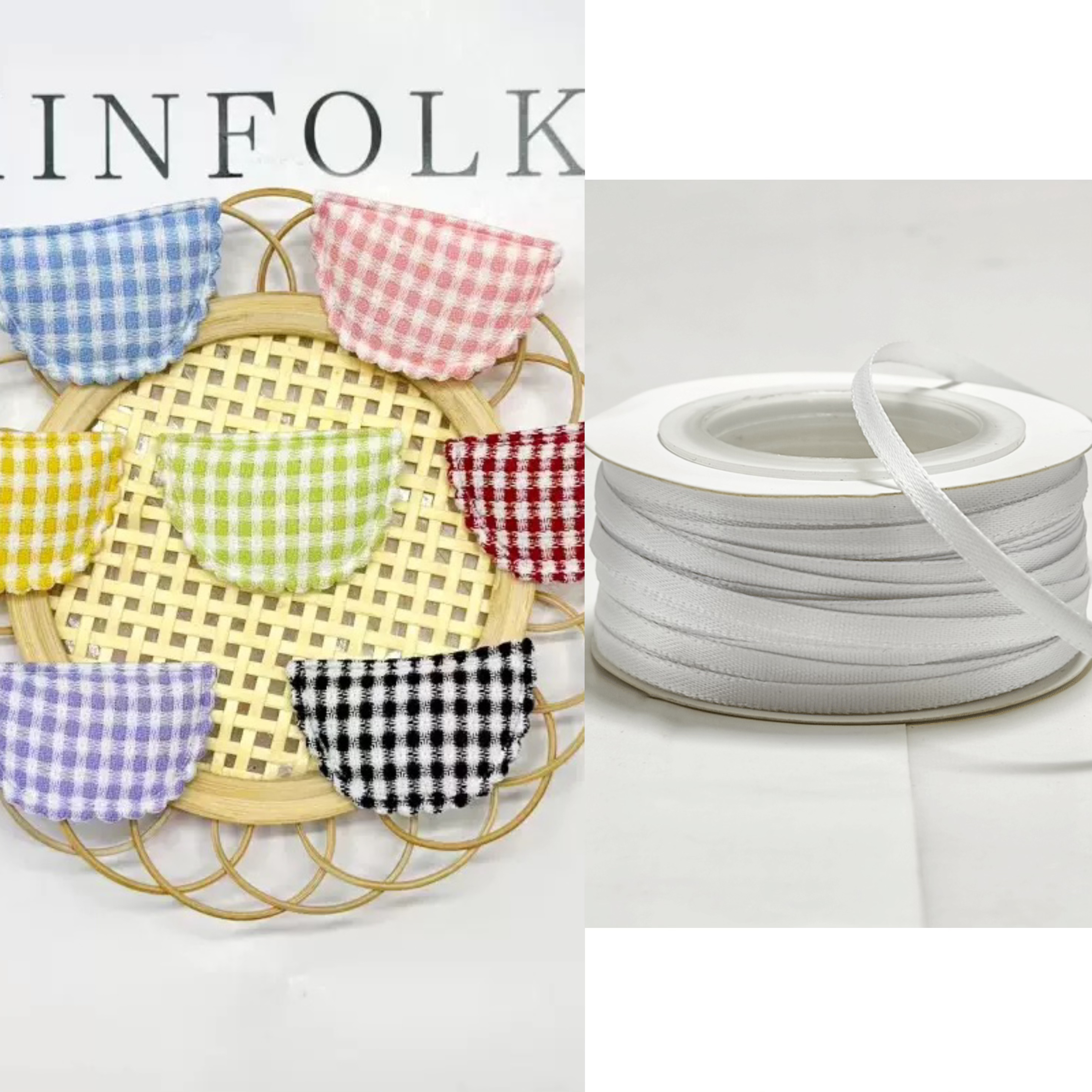 【子菲】ins小熊布贴围兜围巾裙发饰DIY材料卡通公仔装饰配件