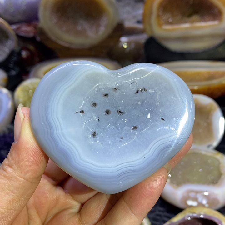 未镶嵌珠宝半成品水晶精抛爱心