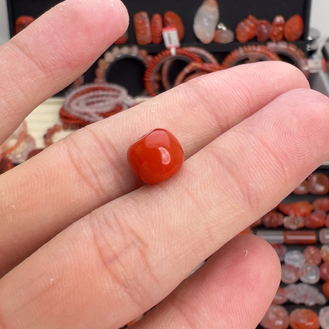 南红玛瑙未镶嵌颈饰老型珠9mm