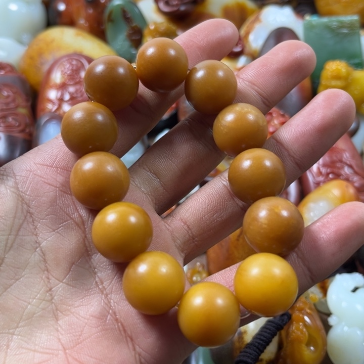 和田玉手链未镶嵌赏*人