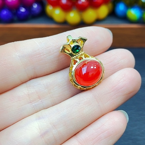 玛瑙/玉髓手链未镶嵌鸽血红