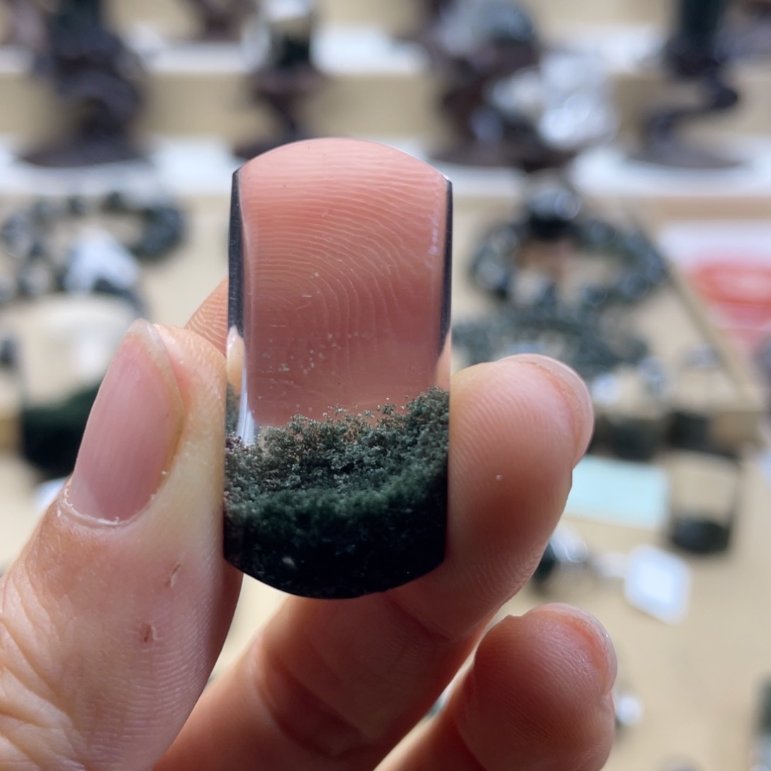 水晶颈饰未镶嵌卖**生绿幽灵聚宝盆无事牌打孔不退换