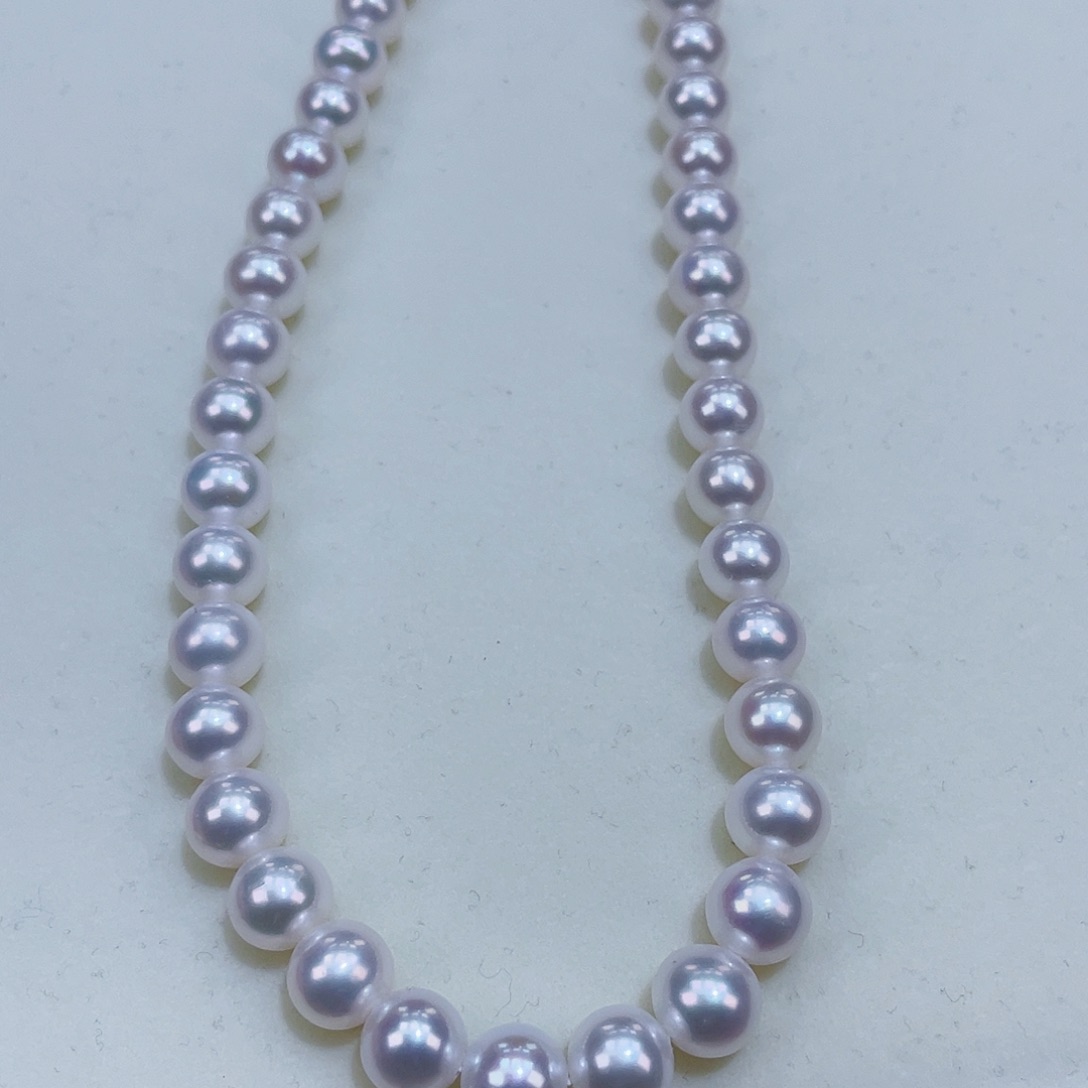 淡水珍珠颈饰银S925镶嵌7.5-8.5