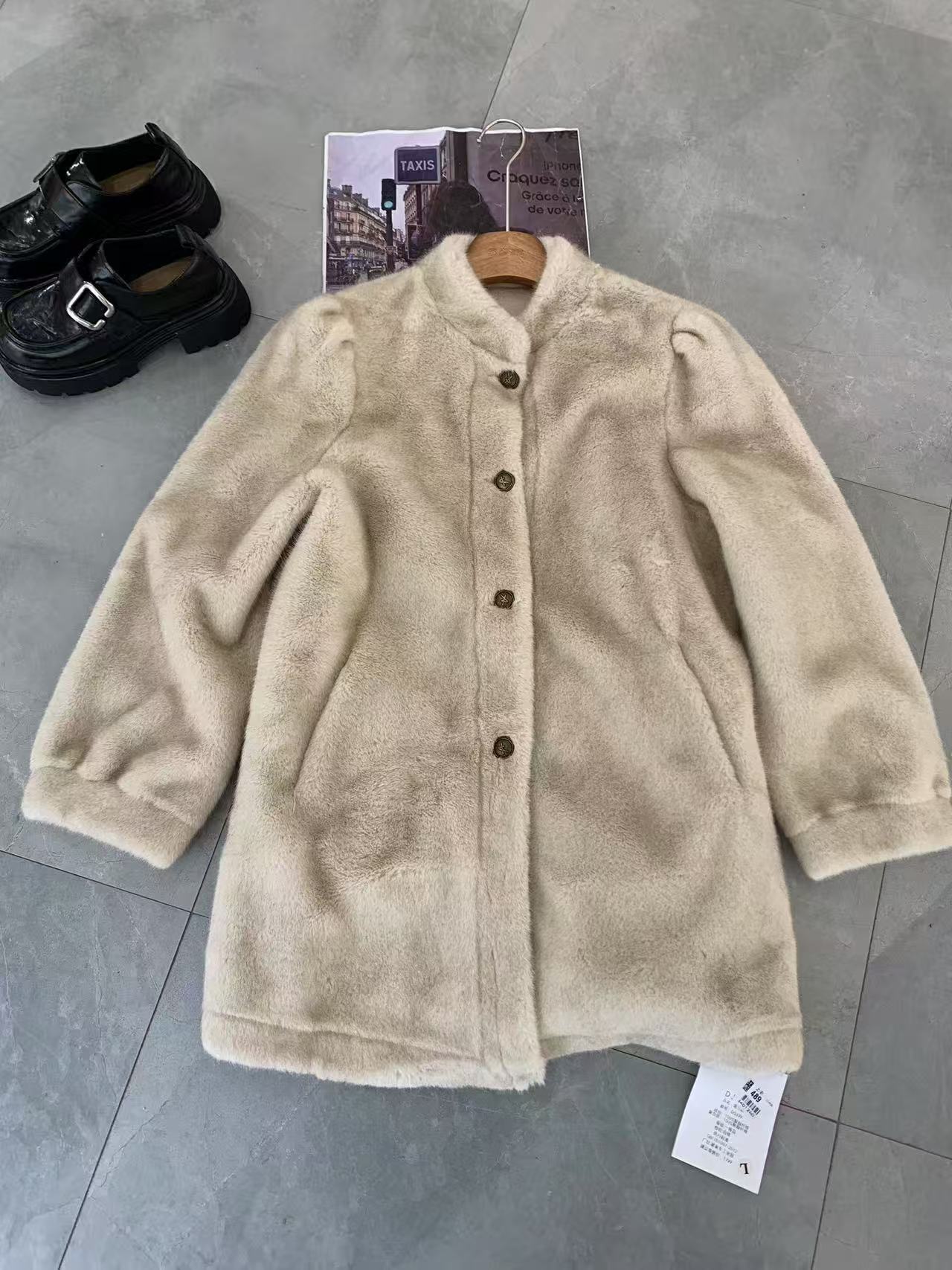 加厚保暖毛毛大衣女时尚百搭冬季宽松中长款外套