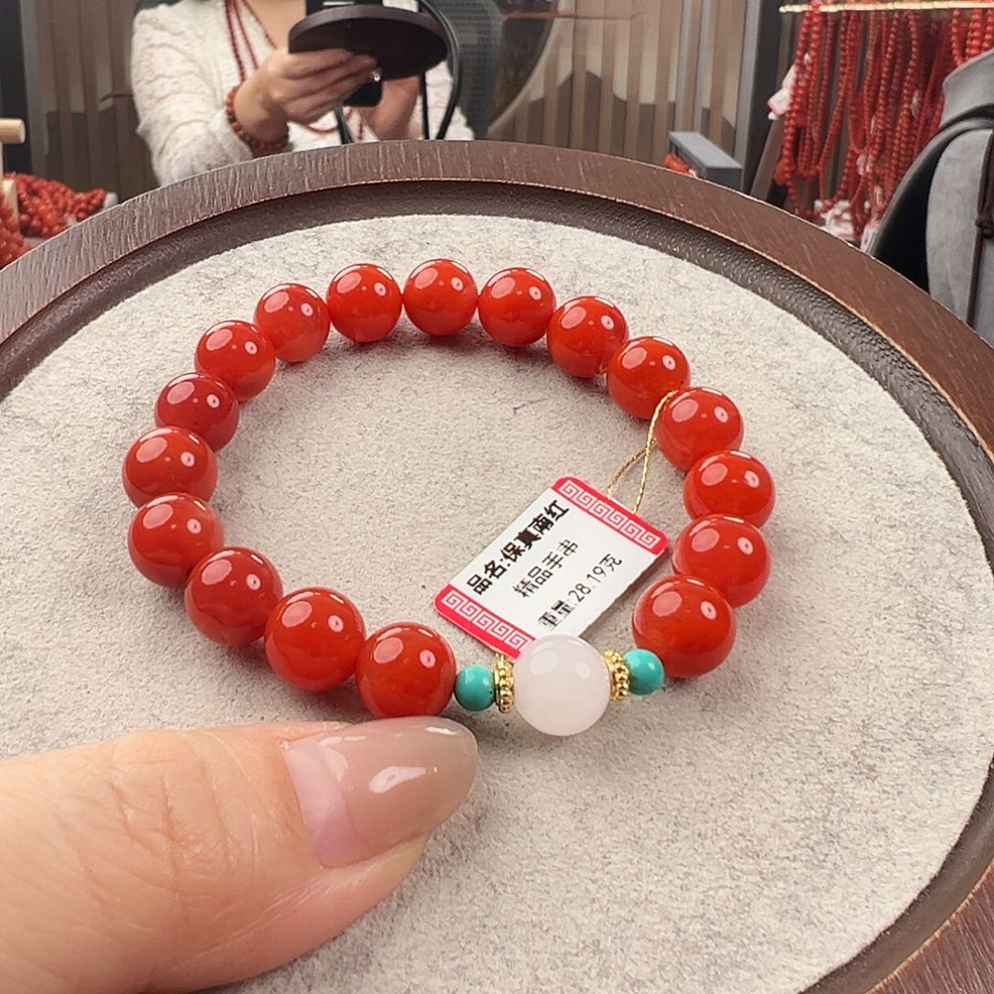 南红玛瑙手串未镶嵌