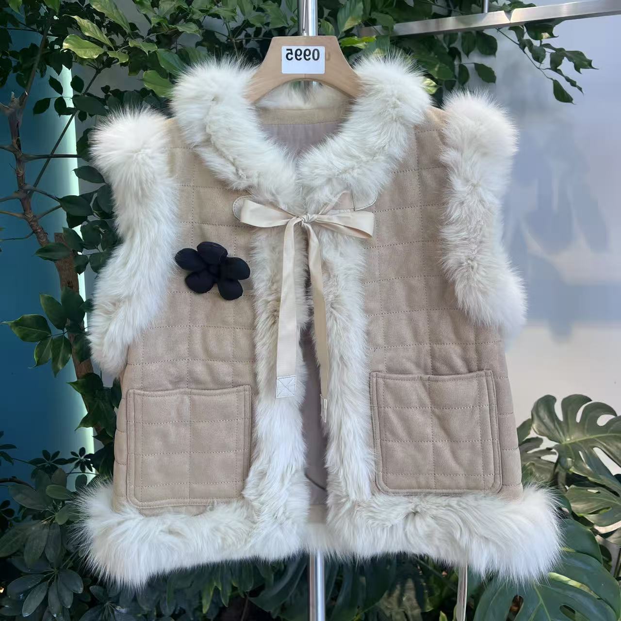 轻奢短款狐狸毛马甲女2025百搭上衣【H223836】