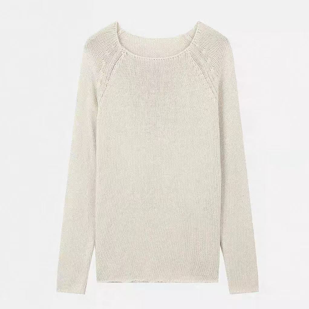 【糯米团子】氛围感温柔百搭圆领毛衣