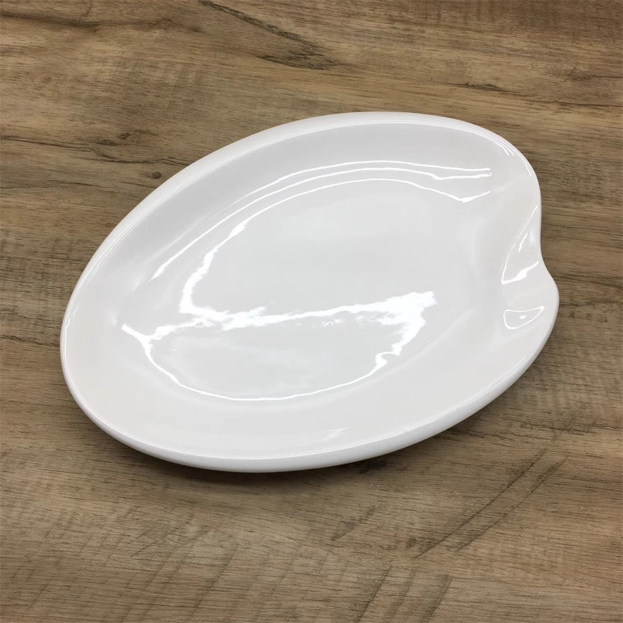 精致中式风餐具小吃白色盘子拼盘家用菜盘商用酒店饭店薯条碟子
