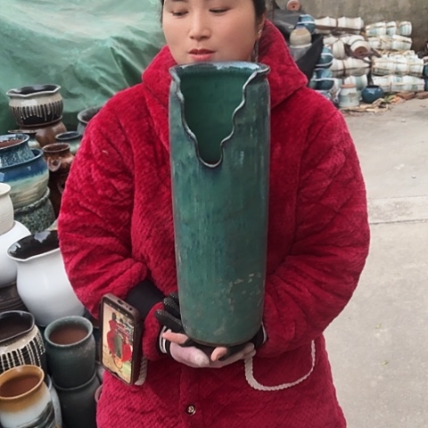 口14高42瑕疵盆子 