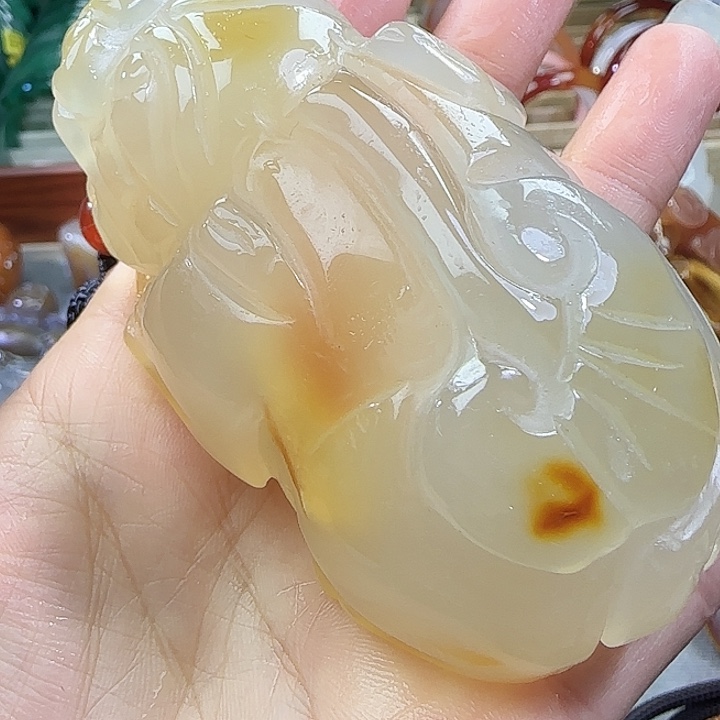 玛瑙/玉髓合金手把件