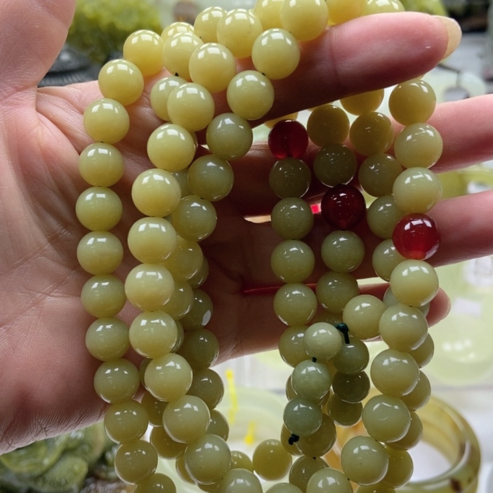 蛇纹石玉手链未镶嵌