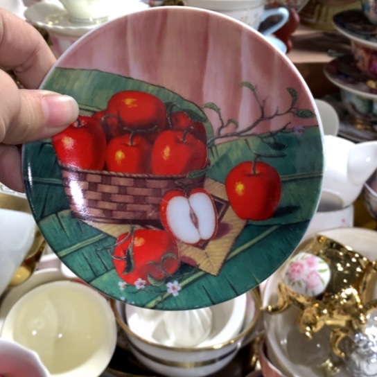 瓷片微瑕陶瓷处理介意请慎拍12.5厘米