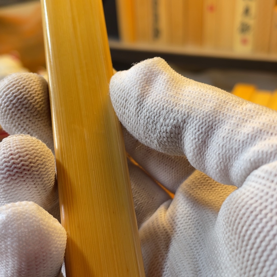 手工实心玉竹手把件