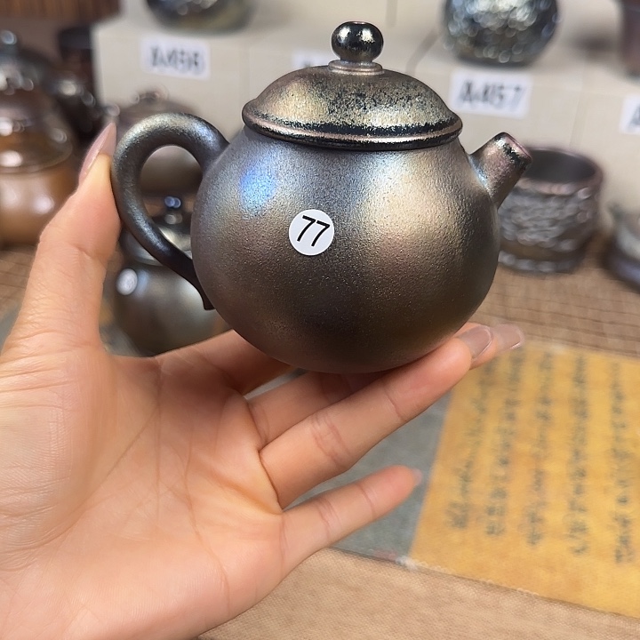 木***易云南建水紫陶古法柴烧壶