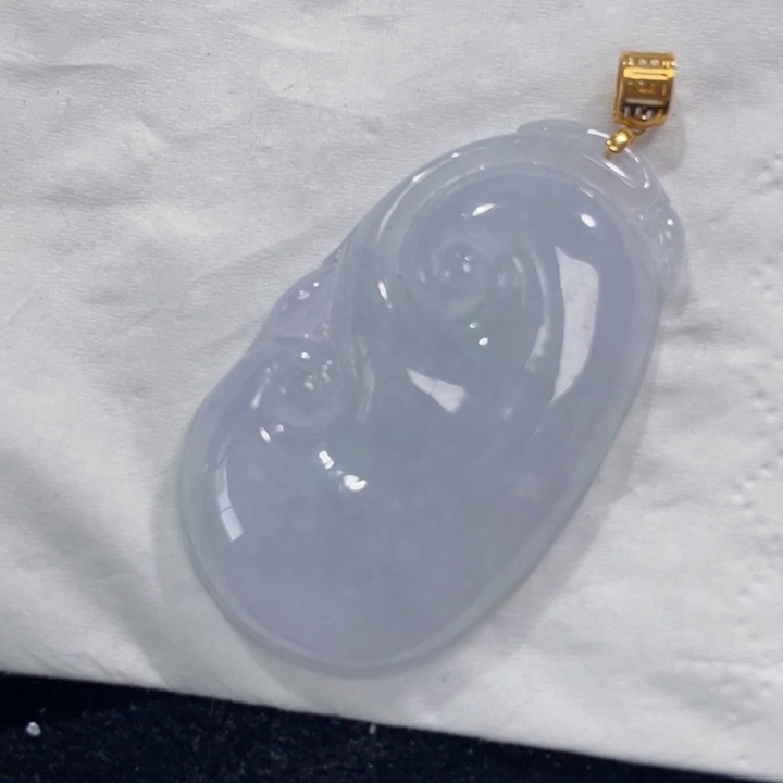 吊坠(不含链)18K金镶嵌翡翠