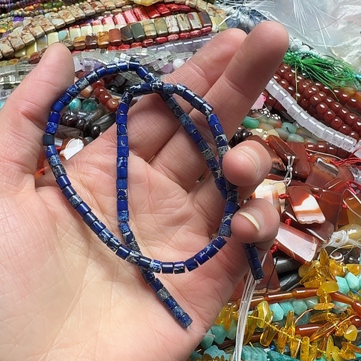 玛瑙/玉髓未镶嵌珠宝半成品一条4mm帝王石