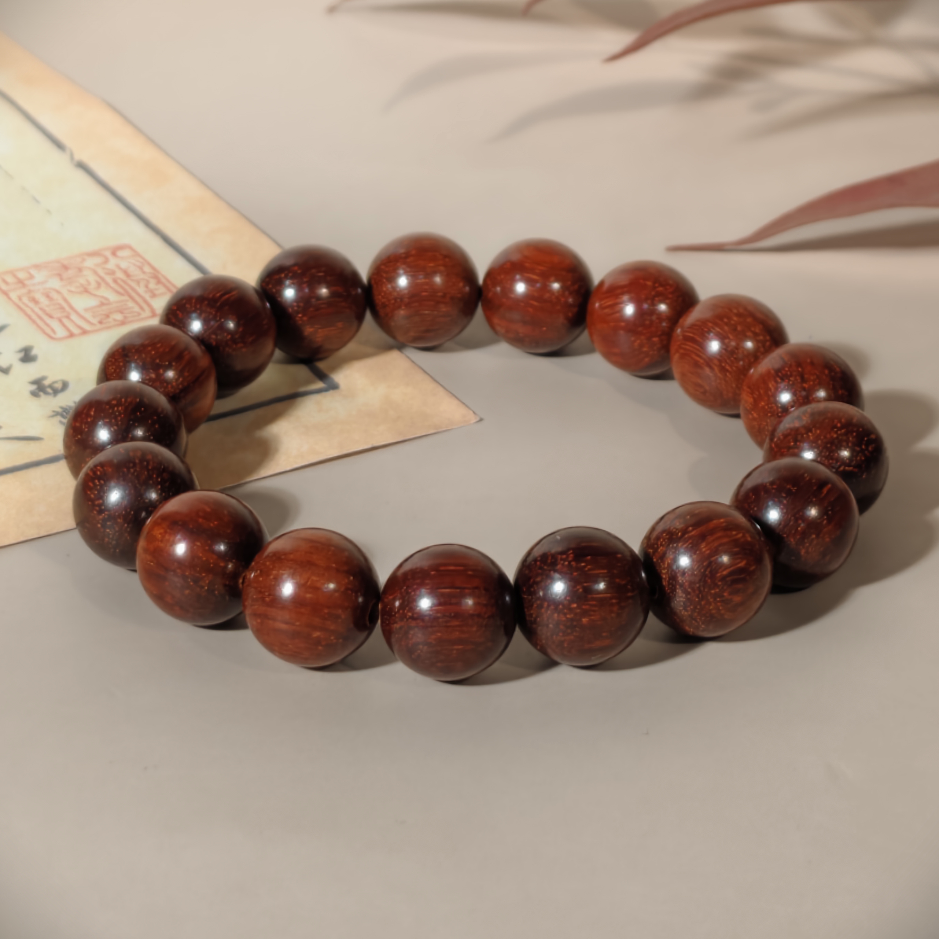 印度小叶紫檀1.2*17颗单圈01010883