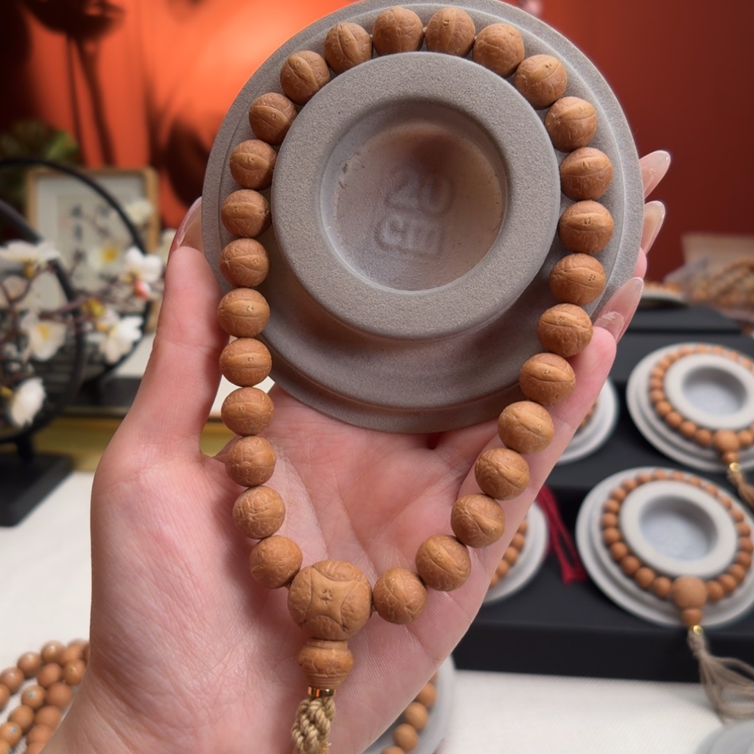 凤眼菩提手串12mm铁籽手持素串27颗新籽