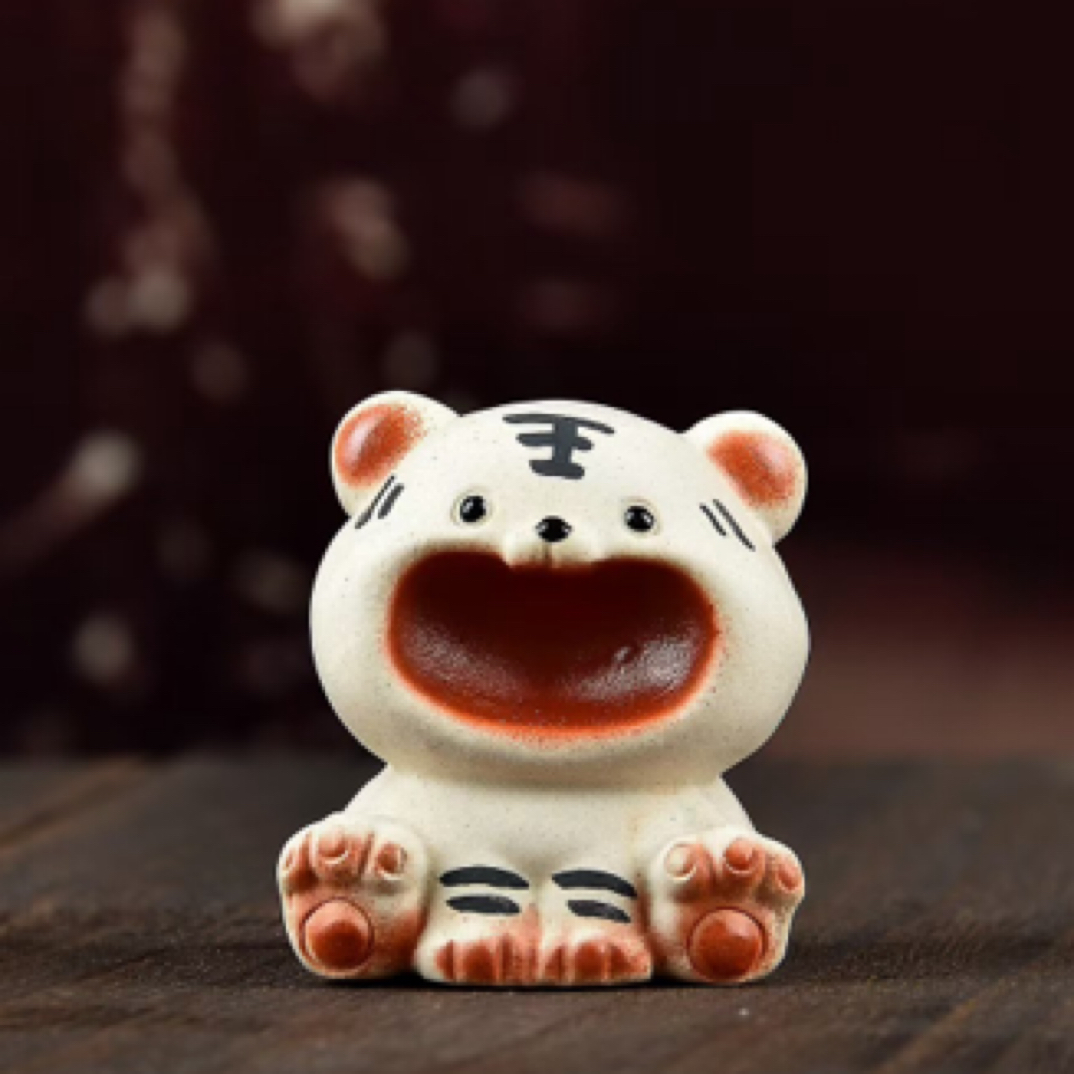 紫砂小老虎茶宠摆件