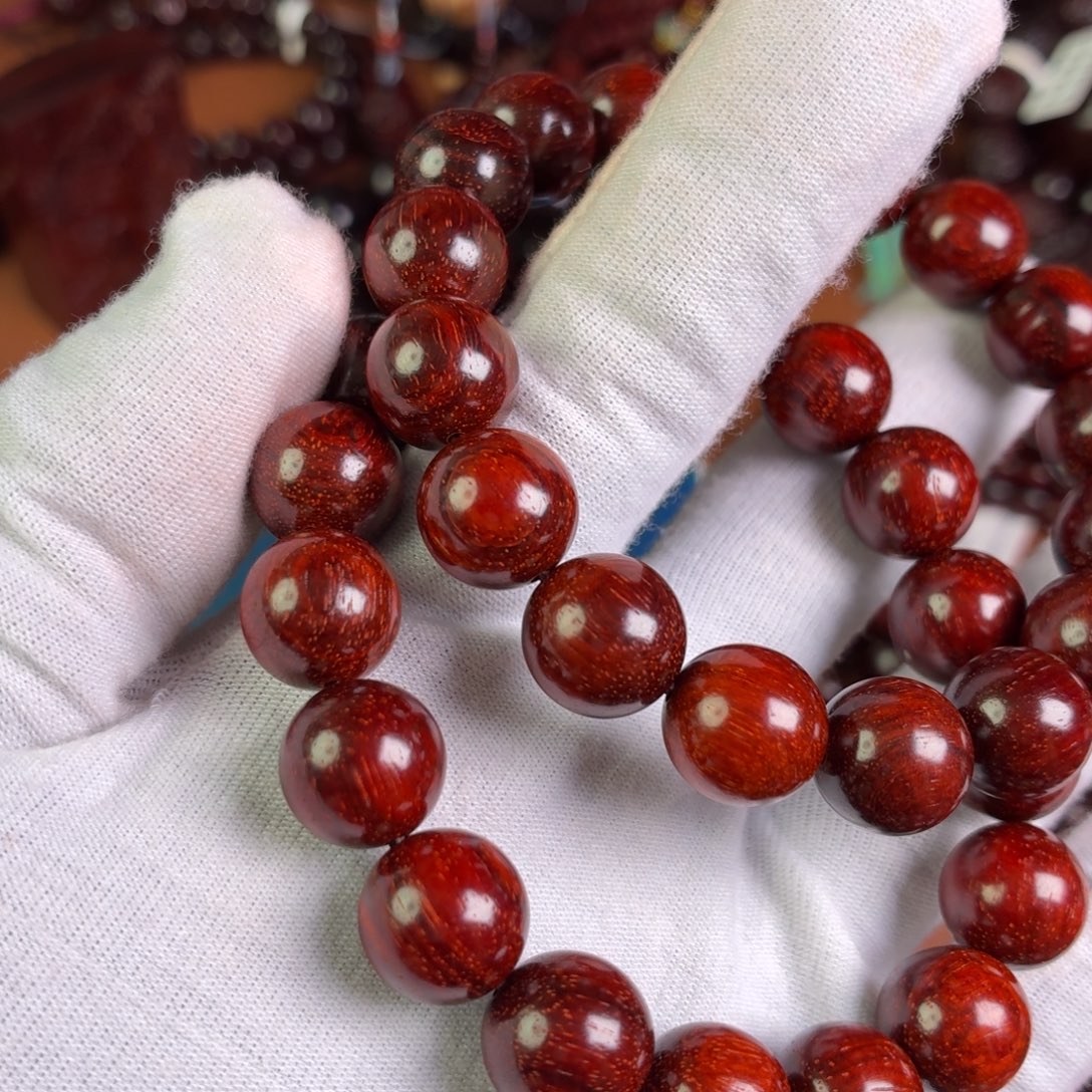 ****子小叶紫檀手串/手链无胶无蜡12✖️24颗手持