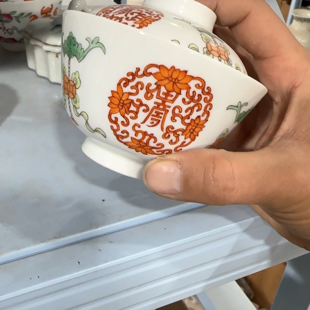 瓷片摆件手绘瓷器全部处理