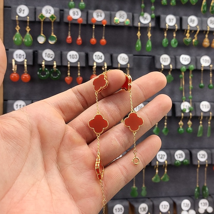 玛瑙/玉髓手链银S925镶嵌