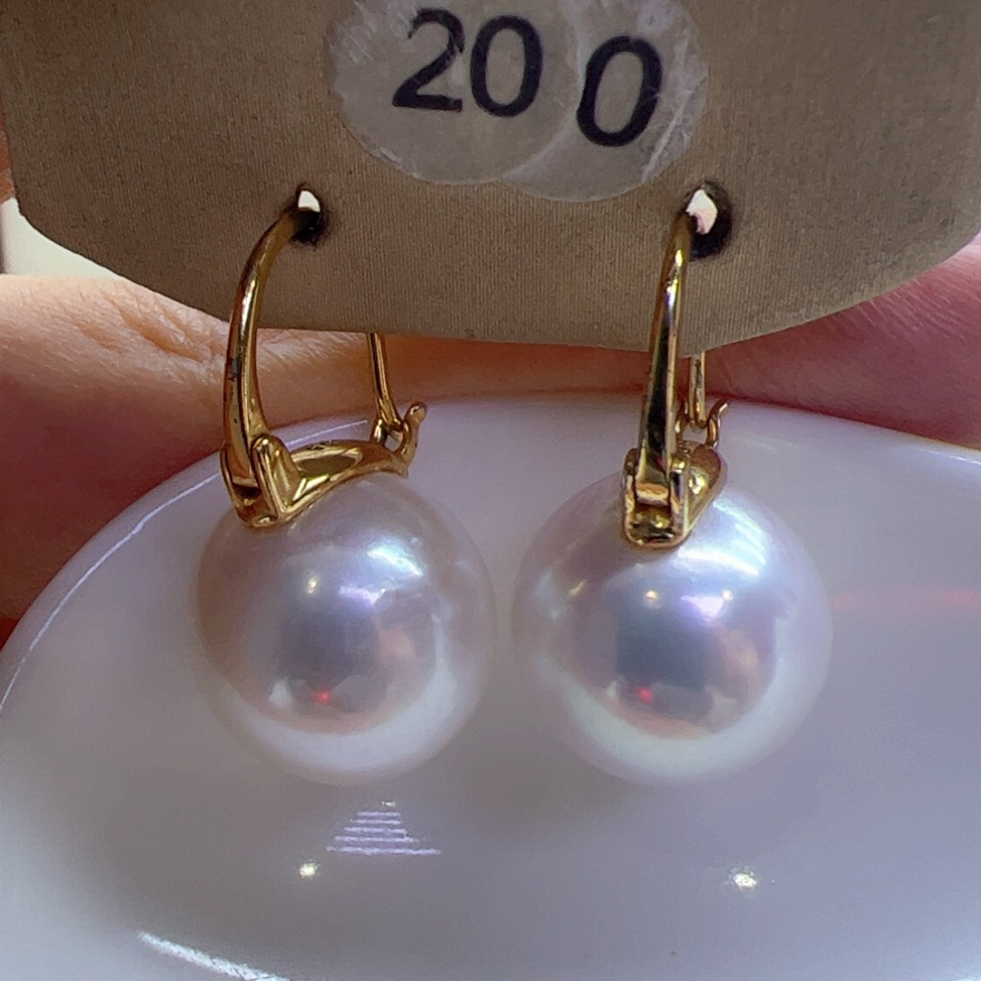 银S925镶嵌淡水珍珠耳饰