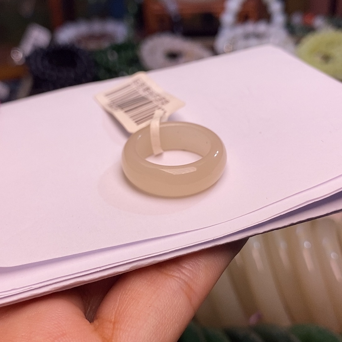 和田玉未镶嵌颈饰藕粉老熟料红粉指环12