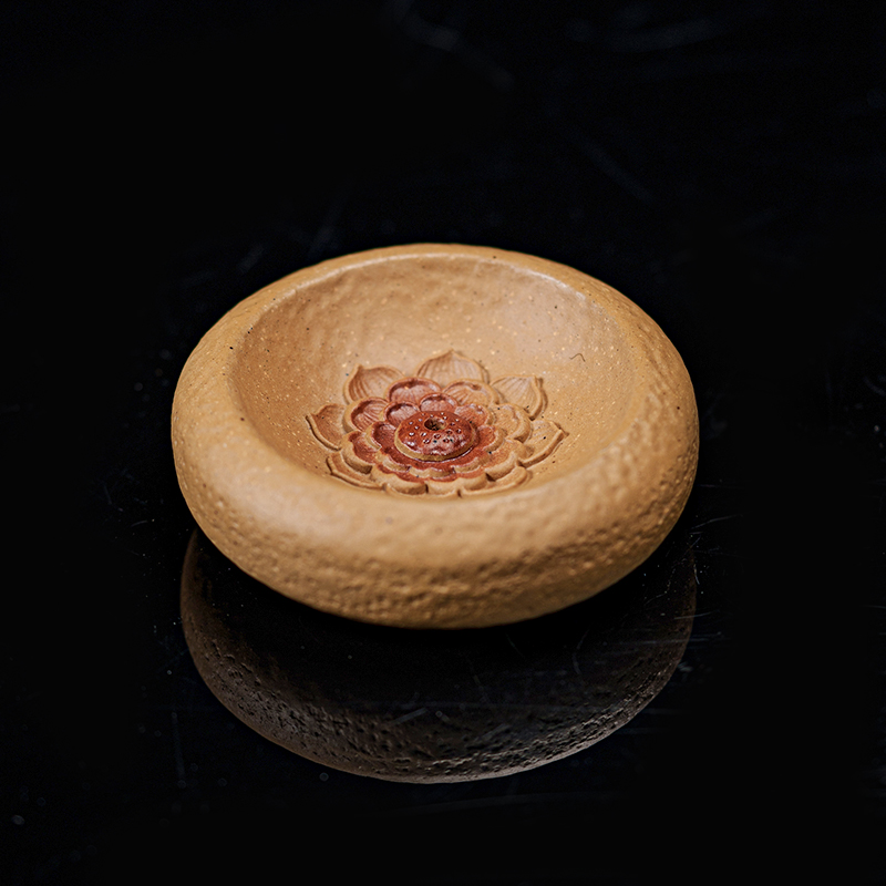 【莲花香插】原矿段泥  手工制作 紫砂茶宠 