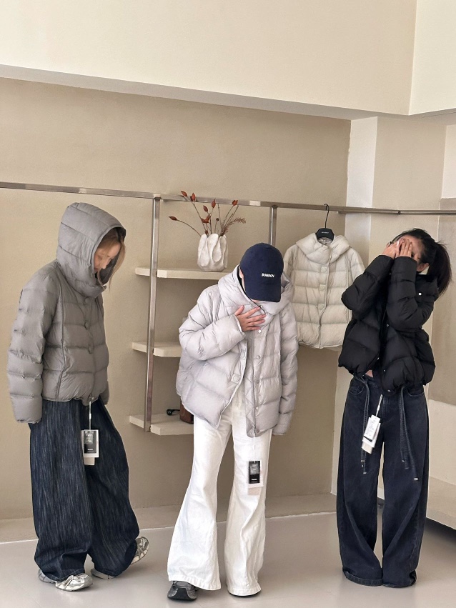 【90白鸭绒】F901新国标休闲文艺连帽羽绒服宽松保暖羽绒外套