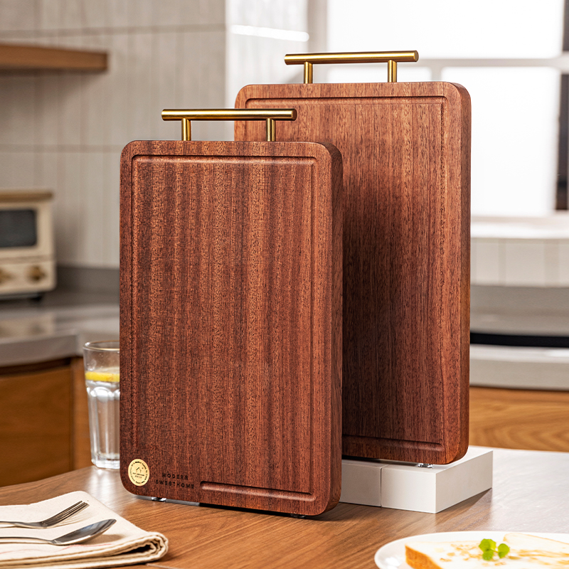 摩登主妇整木乌檀木菜板抗菌防霉双面实木案板厨房专用切菜板砧板