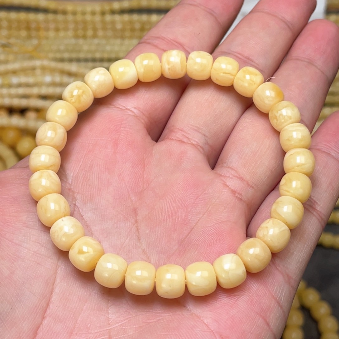 蜜蜡裸石未镶嵌蜜蜡手串8mm