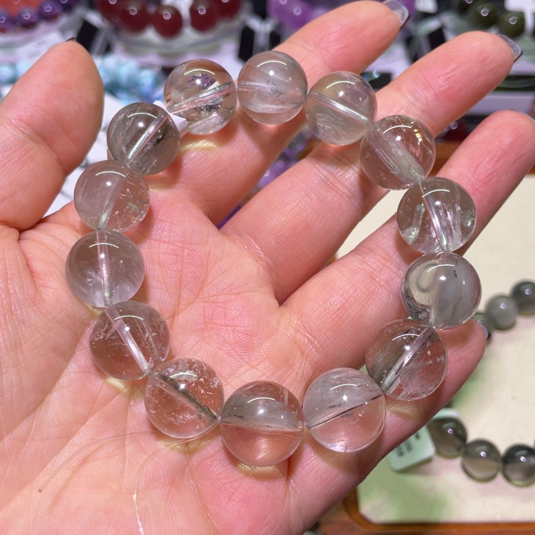 水晶手链未镶嵌?***麻15mm兔毛
