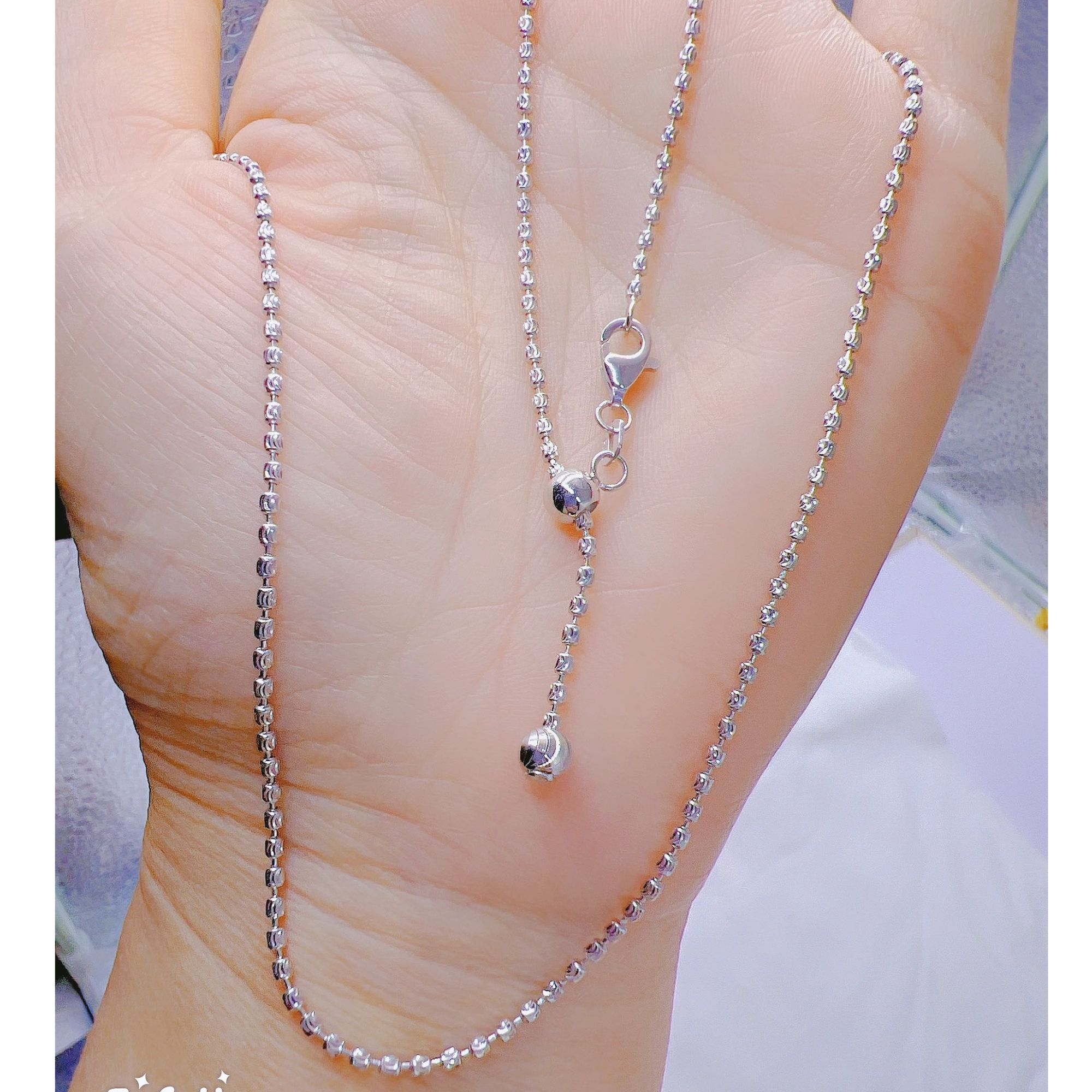 铂金pt950素链钻石链  抖音基地发货