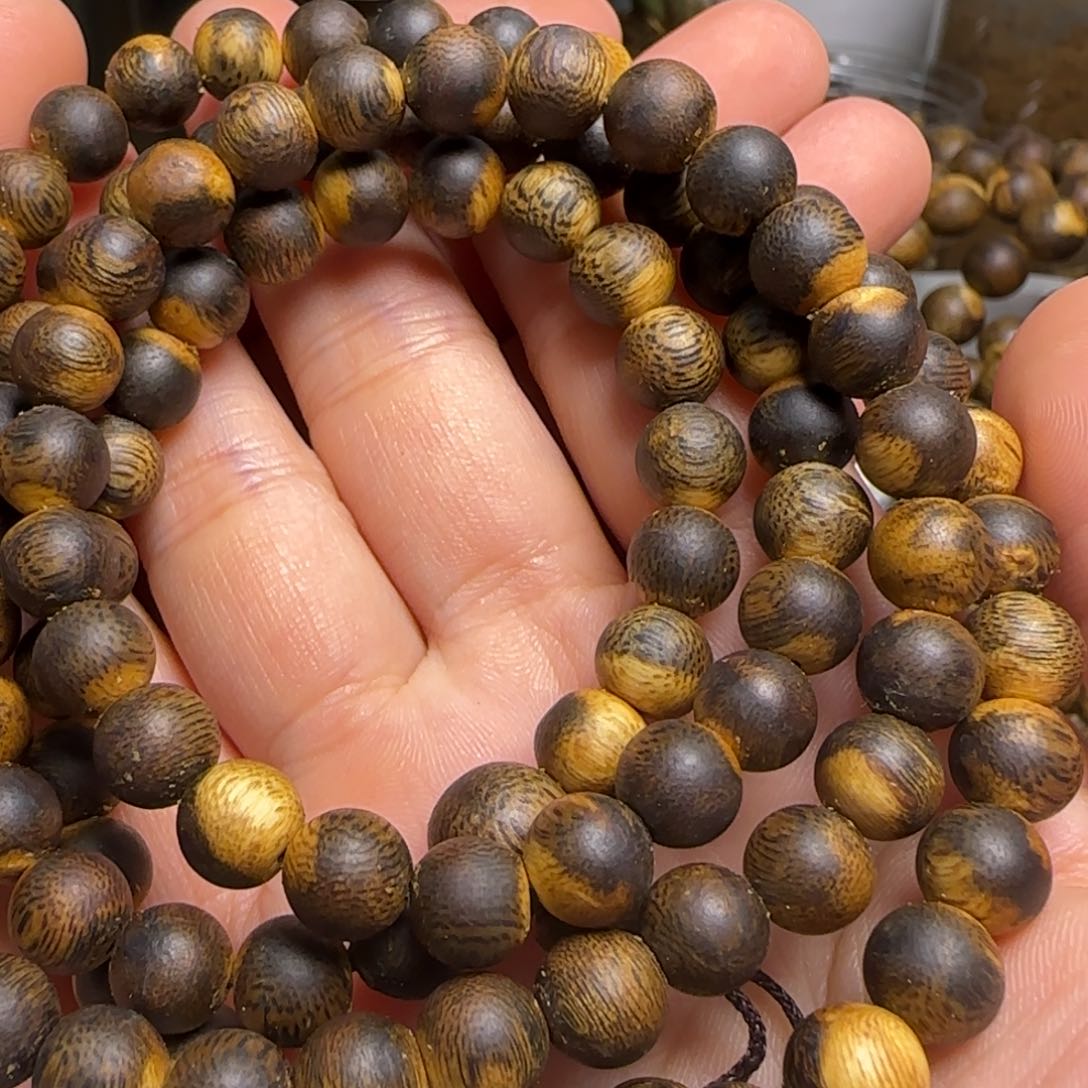 沉香手串༺*༻棋楠留疤8mm多圈手串