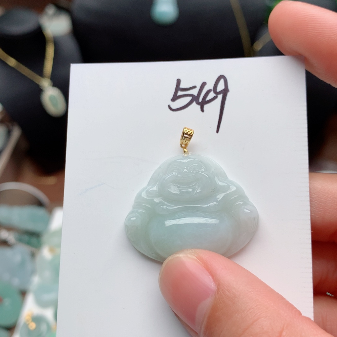 翡翠颈饰银S925镀金镶嵌吊坠