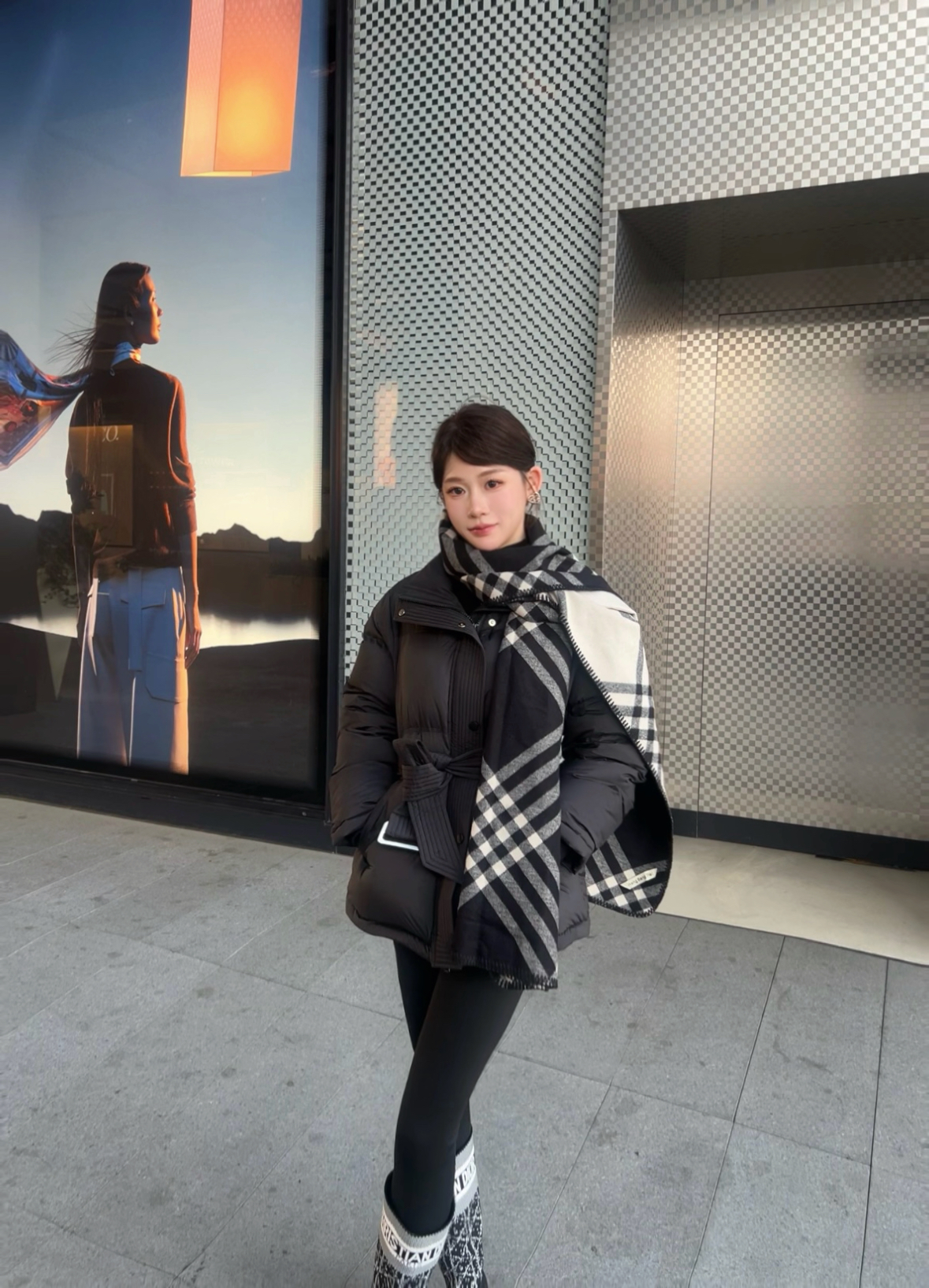 高立领层次感时尚白鸭绒羽绒服外套ZYD111