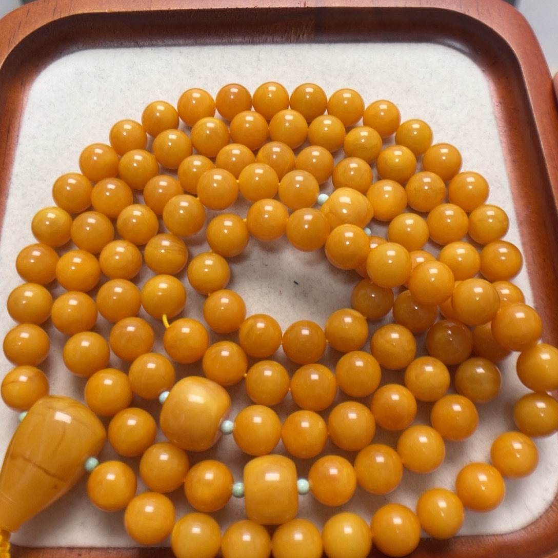 蜜蜡未镶嵌手串108