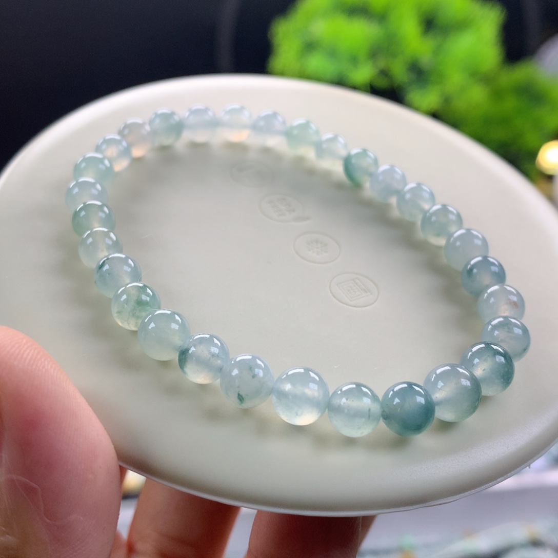 翡翠未镶嵌手链卡5.8～6.8