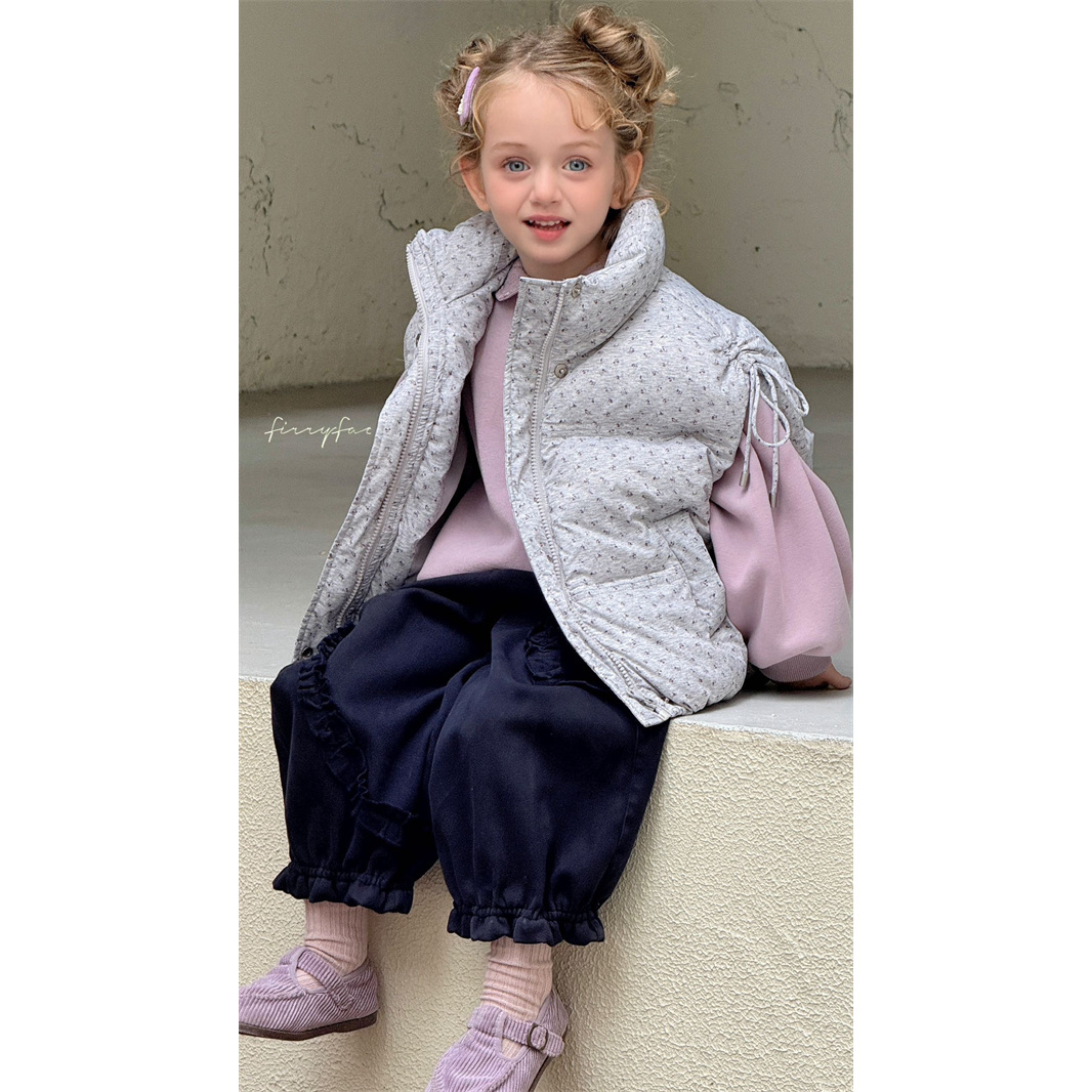 SY·25冬~木耳花边加绒休闲裤sy28077（童装汉服）藏青