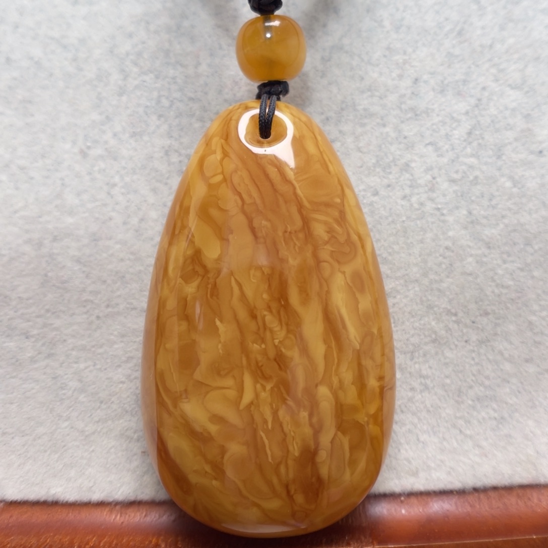 蜜蜡未镶嵌项链吊坠