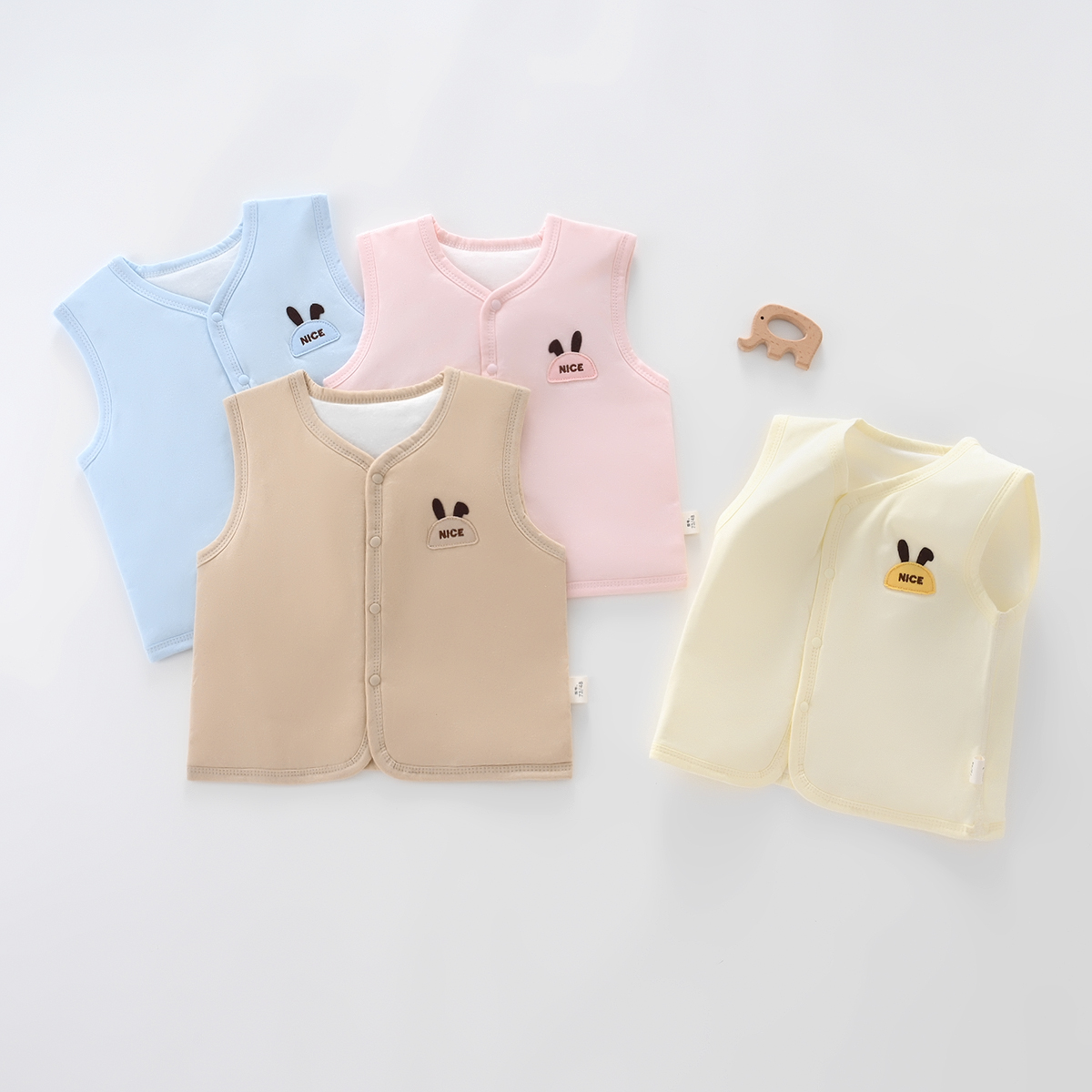 纯棉秋冬马甲女婴儿加绒马甲休闲风春秋男