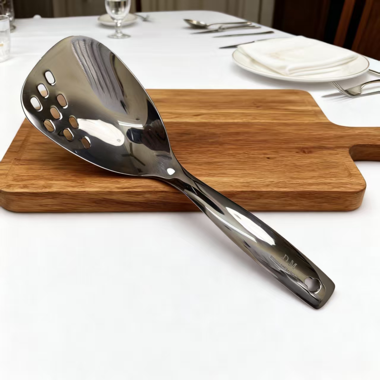 304不锈钢加厚大号镜面分餐勺