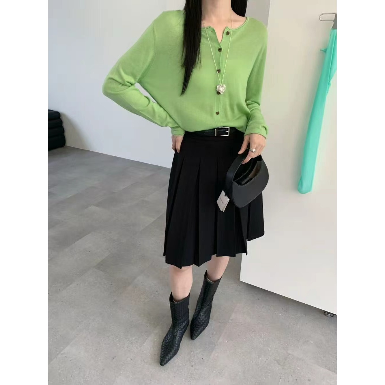 Q0222#【miu系入秋神裙】版型超牛的百褶中裙!遮胯显瘦又减龄